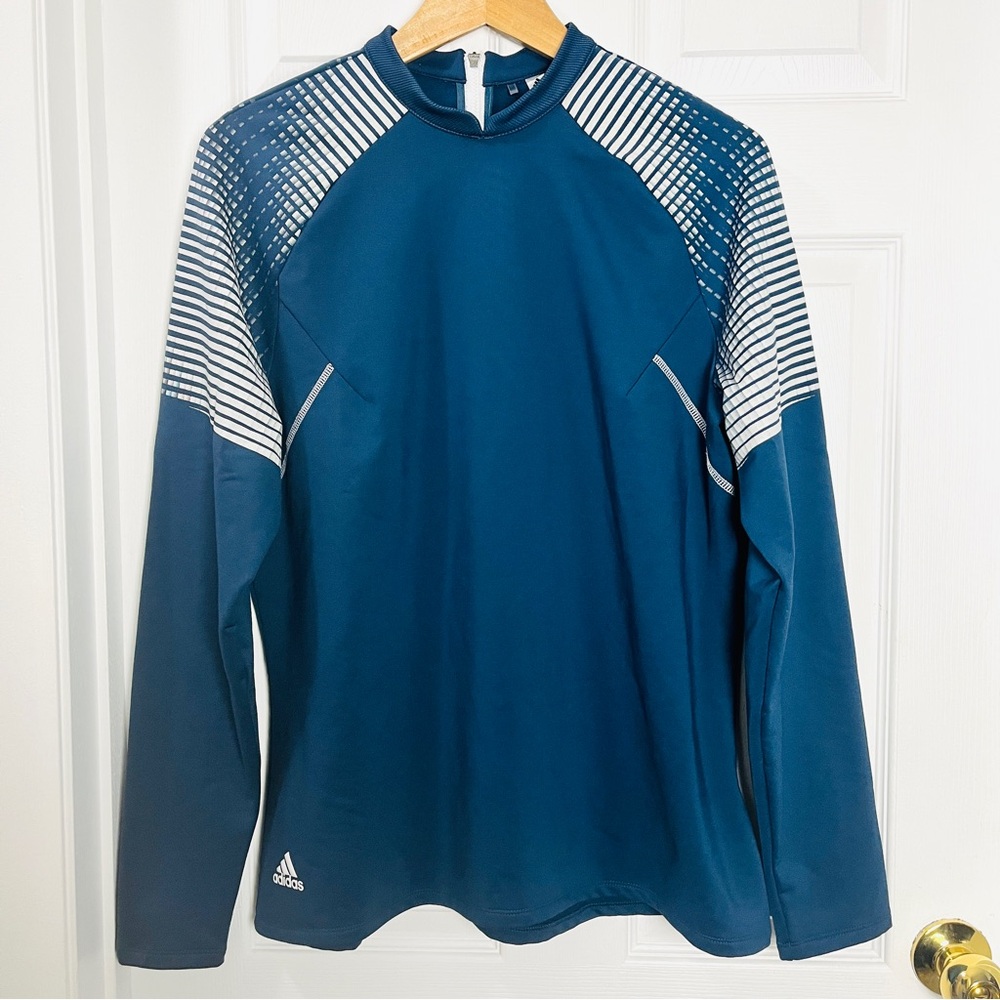 adidas COLD.RDY Long Sleeve Athletic Top Blue Stripe Detail Size XL